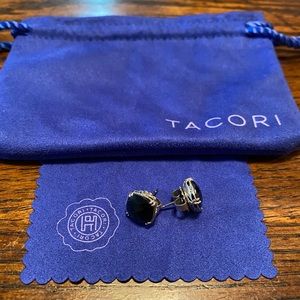Tacori Cushion Cut Gem Stud Black Onyx